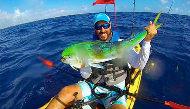 How to fish from a kayak in the open Sea?