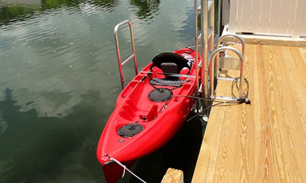 Kayak Lift Simplifies Launching From Dock, Seawall