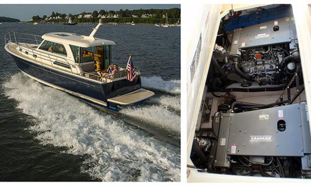 Sabre 38 Benefits From Yanmar 8LV Engines & Zf Pod Drives