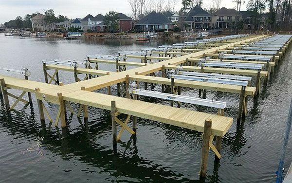 Lake Murray Dock Rebuilt With Golden Boat Lifts